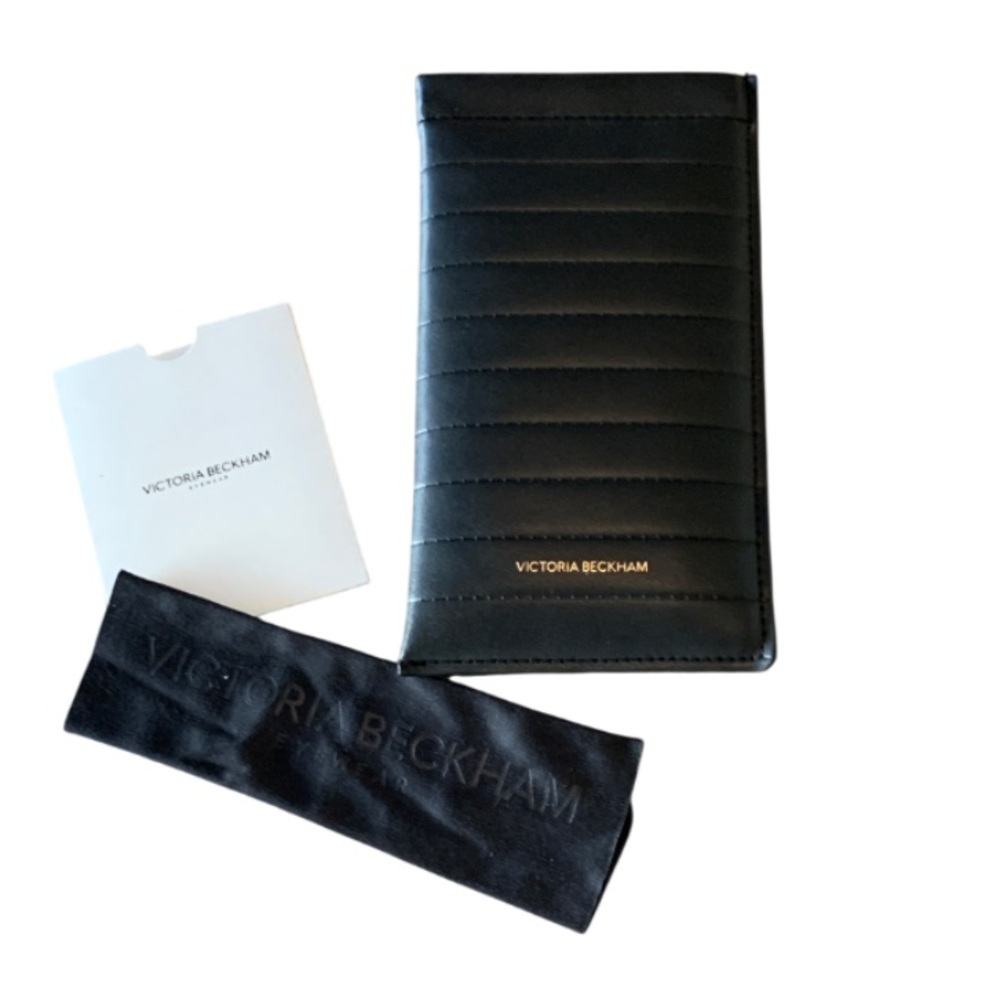 Victoria Beckham Black Eyeglass Case & Cleaning Cloth NWOT